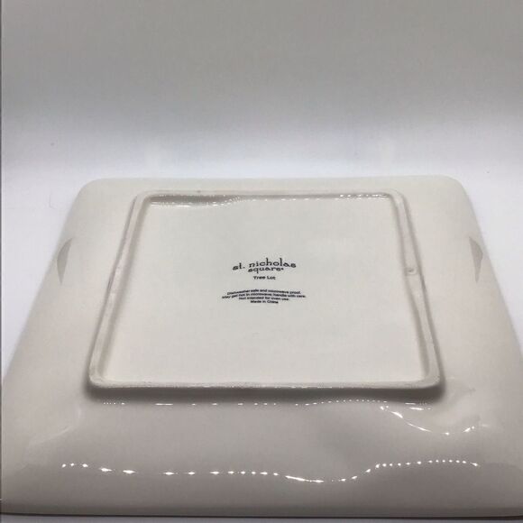 St Nicholas Square Tree Lot Snowman Plate - Picture 5 of 6